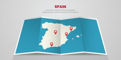 spain map travel with pin tag location design Illustration vector