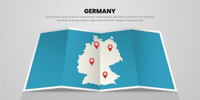 germany map travel with pin tag location design Illustration vector