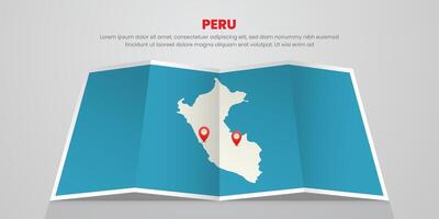 peru map travel with pin tag location design Illustration vector