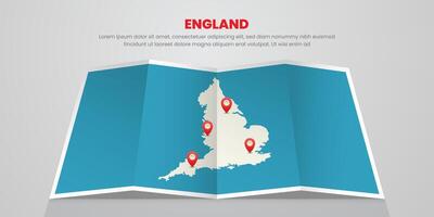 england map travel with pin tag location design Illustration vector