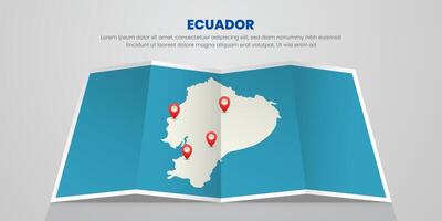 ecuador map travel with pin tag location design Illustration vector