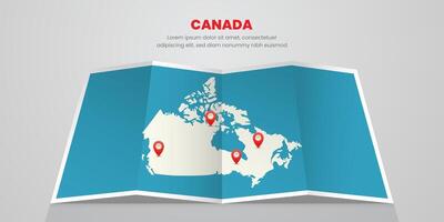 canada map travel with pin tag location design Illustration vector