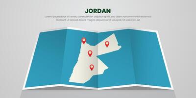 jordan map travel with pin tag location design Illustration vector