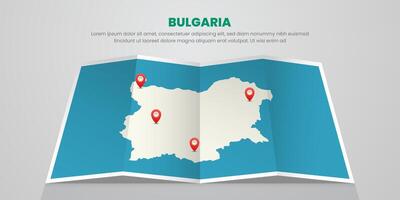bulgaria map travel with pin tag location design Illustration vector