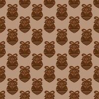 Seamless background with traditional winter holidays elements. Decorative Christmas pattern. vector