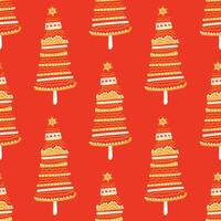 Seamless colorful design for Christmas and New Year holidays. Decorative background. vector