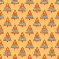 Seamless decorative pattern for winter holidays. Christmas and New Year background. vector