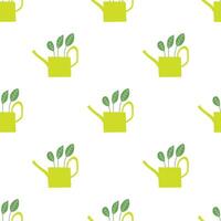 Seamless pattern with watering cans. vector