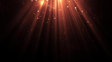 Loop top center shine rays wiht flicker bokeh particles video