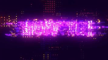 Animation of Showtime glow neon glitch text digital effect video