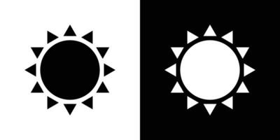 Sun flat icon design. vector