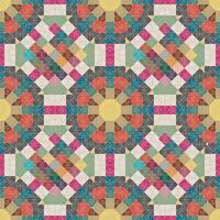 Beautiful patchwork seamless pattern. Seamless color pattern. Patchwork texture. Mosaic. Print for fabric, textile. Quilt design. vector