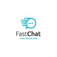 Fast chat logo design template with flat concept. Sign bubble shape Symbol of communication, comment, talk, or message. Suitable for your design need, logo, illustration, animation, etc. vector
