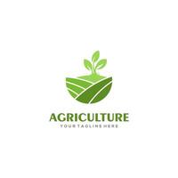 Agriculture logo template suitable for businesses and product names. vector