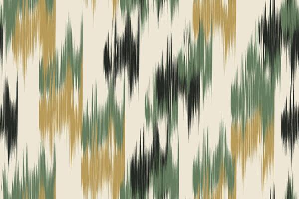 Abstract ikat pattern for seamless ethnic art in tribal and folk style. Print Aztec geometric ornament. Design for fabric, carpet, wallpaper, clothing.