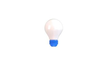Light bulb icon animation concept of creative idea, Problem solving, evaluation, boost in growth, marketing analysis and strategy icon 3d animation video