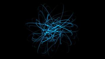 Planetary model of the atom. Electrons orbiting the nucleus. Abstract animation. video