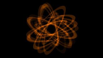 Planetary model of the atom. Electrons orbiting the nucleus. Abstract animation. video
