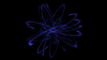 Planetary model of the atom. Electrons orbiting the nucleus. Abstract animation. video