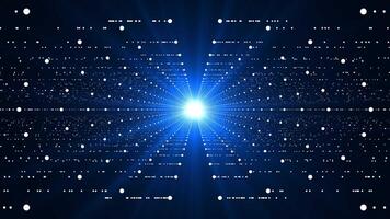 An abstract portal of particles. Digital data flow. Technological background. Abstract animation. video