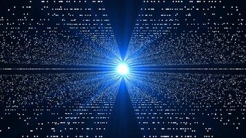 An abstract portal of particles. Digital data flow. Technological background. Abstract animation. video