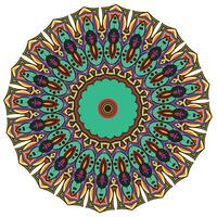 A circular design with colorful patterns vector