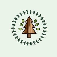 Minimalist Holiday Tree with Stacked Triangles and Festive Decor vector