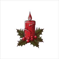 Abstract Candle Icon in Single Line Art vector