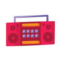 Musical party record player in cartoon style vector