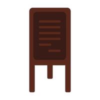 Menu board for cafe in solid cartoon style vector