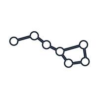 Constellation of the North hemisphere in outline style vector