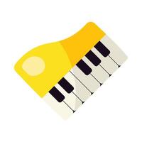 Musical party synthesizer keyboard in cartoon style vector