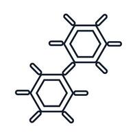 Scheme of chemical chain in outline style vector
