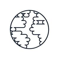 Abstract planet Earth in outline style vector