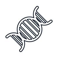 Abstract DNA model in outline style vector