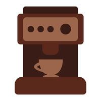 Coffee machine and a cup in solid style vector