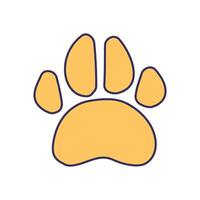 Paw Print Of Large Dog Footprint Of Large Puppy vector