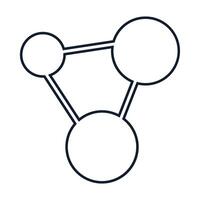Abstract molecule structure in outline style vector