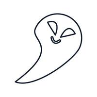 Flying funny alien in outline style vector