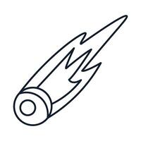 Passing come symbol in outline style vector