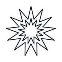 Flash of light from space in outline style vector