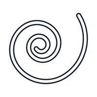 Abstract spiral galaxy symbol in outline style vector