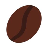 Fragrant coffee bean in solid style vector