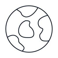 Abstract outer planet in outline style vector