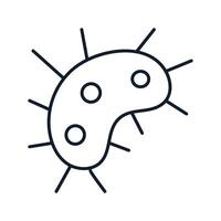 Abstract biological cell in outline style vector