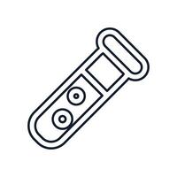 Test tube for chemical experiment in outline style vector
