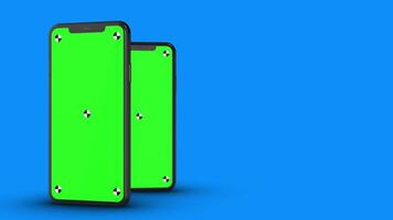 Rotating Android Smartphone with Green Background video