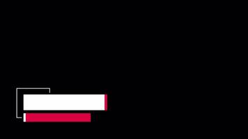 Modern Minimal Red and White Lower Third with Title Space Bar 4K Quality video