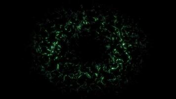Abstract shockwave energy explosion effect on black background. video