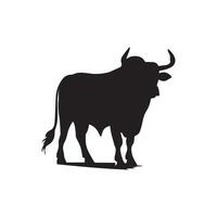 Angry running bull icon vector